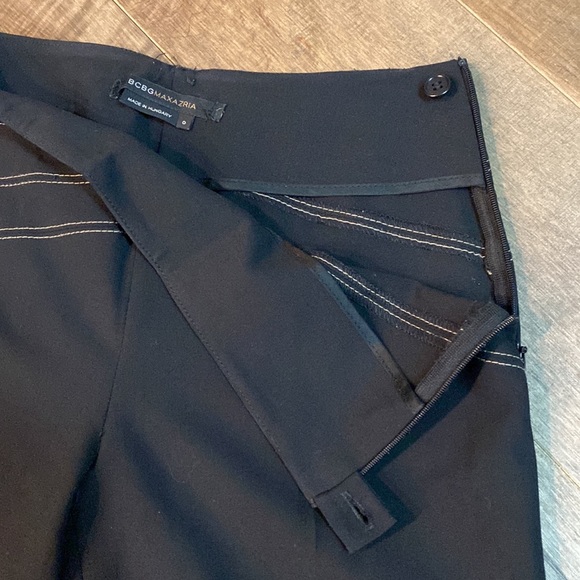 Black with tan detailing BCBG size 0 suit pants (matches listed suit jacket) - Picture 3 of 7